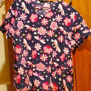 Plus size scrub top